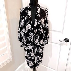 Spiritual Gangster Maya Black Floral Kimono Cardigan One Size